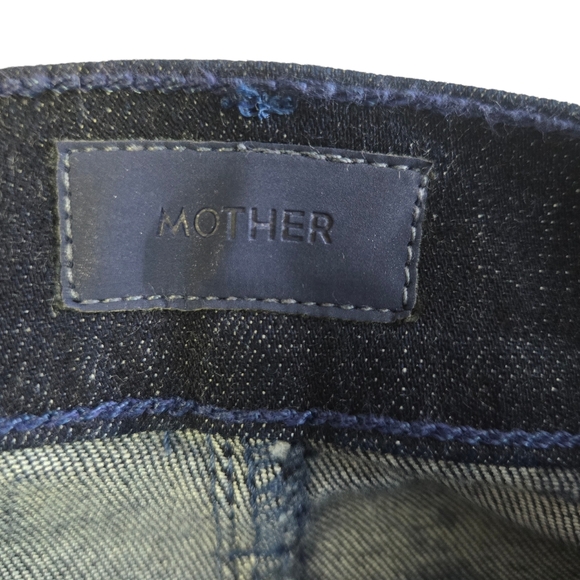 Mother The Swooner Straight A Midi Skirt Blue Denim Floral Sing Me To Sleep 25 - Picture 4 of 15